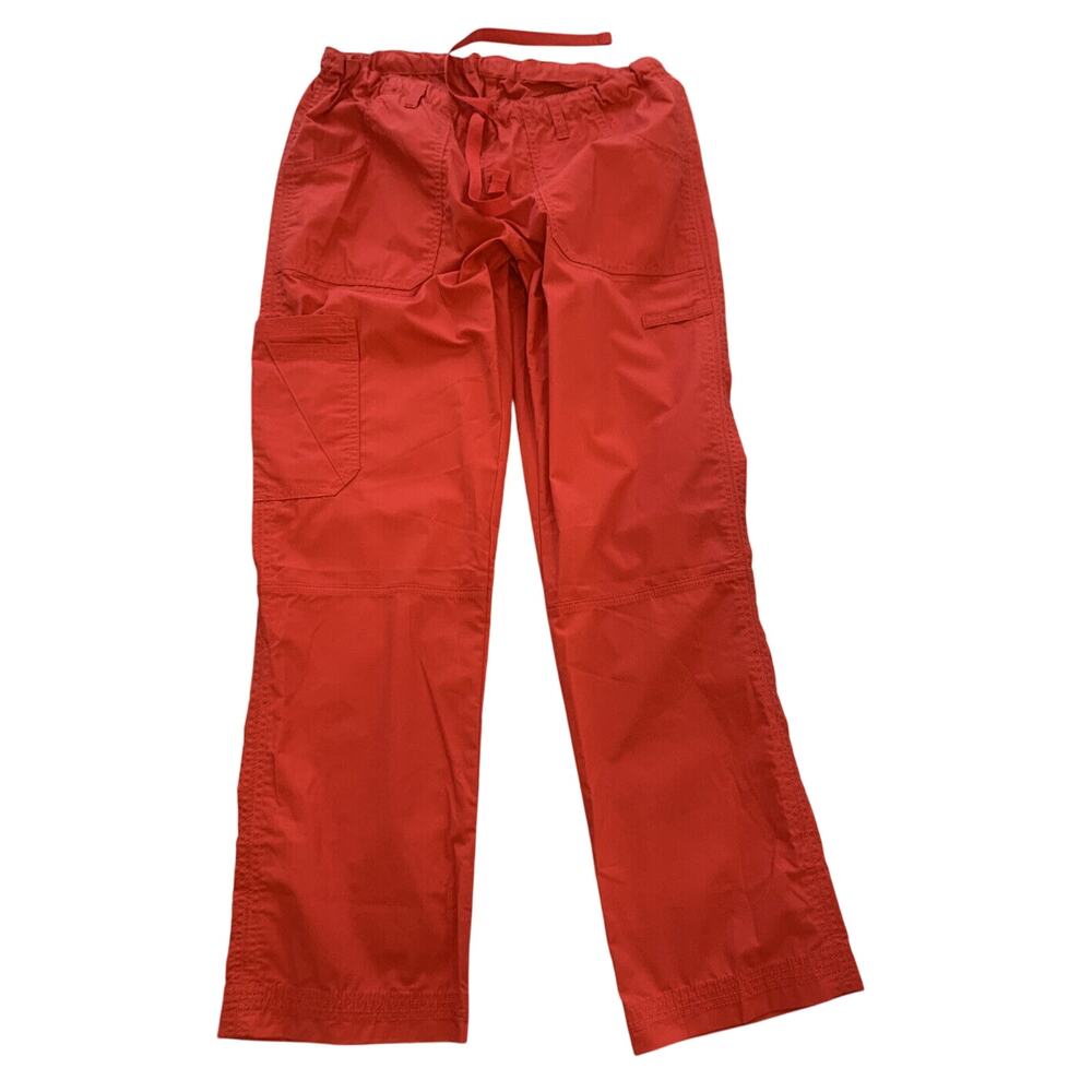Small Landau Stretch Womens Scrub Pants Persimmon Light Red New